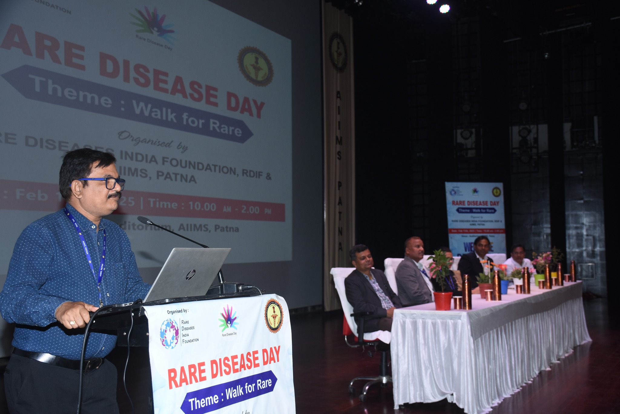 Chief guest distributing certificates at the event.